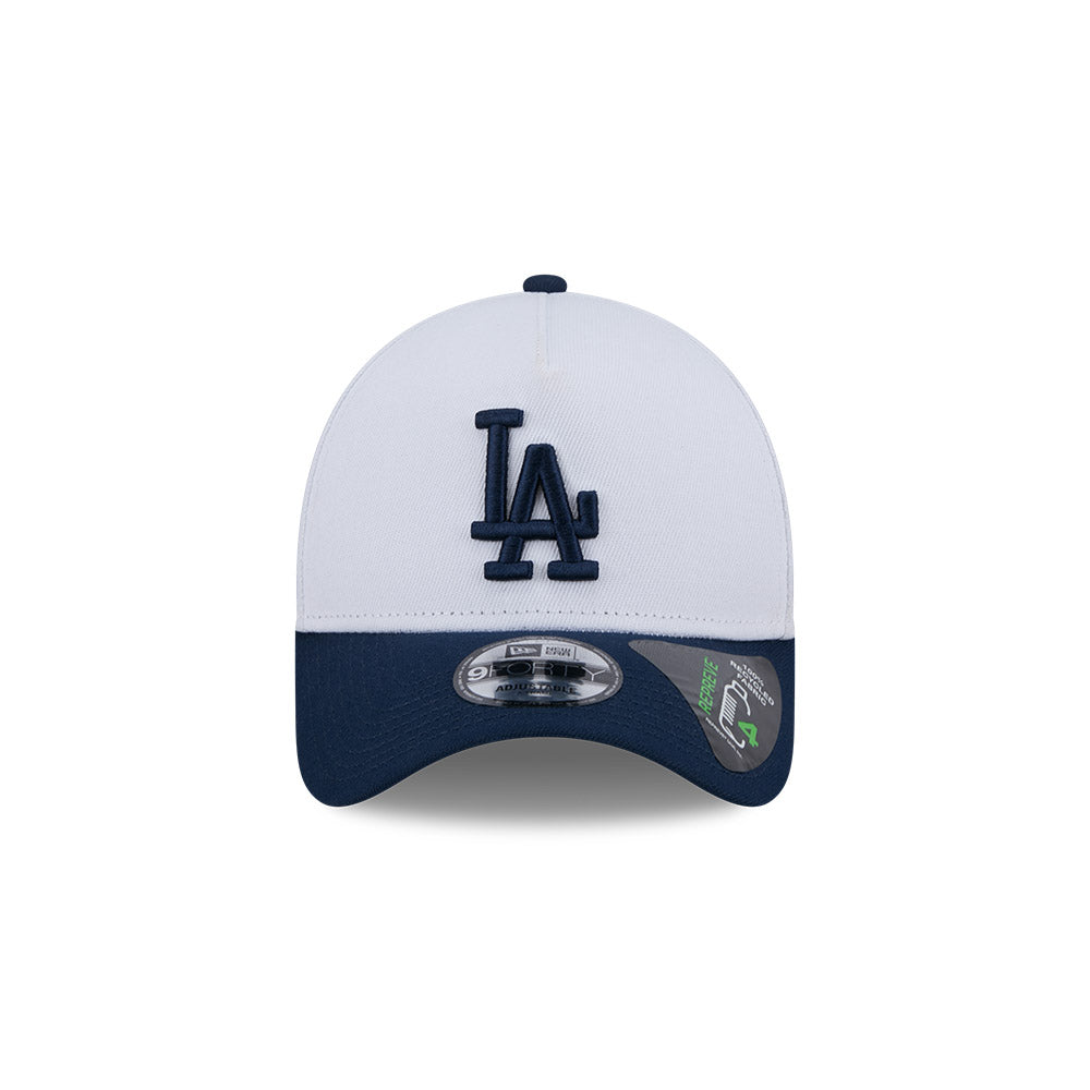 LA Dodgers Hat - 2-Tone Oceanside Blue Repreve 9Forty A-Frame MLB Snapback Cap - New Era
